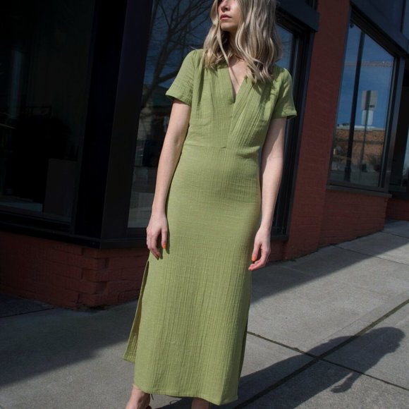 Rita Row Hedda Dress. Size M. Beige. 100% cotton. Made in Portugal. - Picture 5 of 6